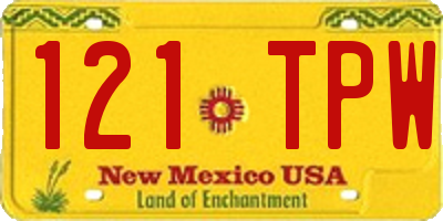 NM license plate 121TPW
