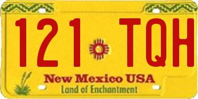 NM license plate 121TQH