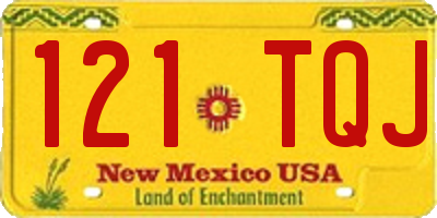 NM license plate 121TQJ