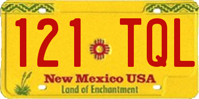 NM license plate 121TQL