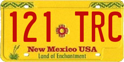 NM license plate 121TRC