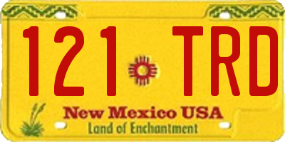 NM license plate 121TRD