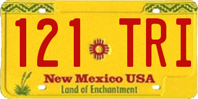 NM license plate 121TRI