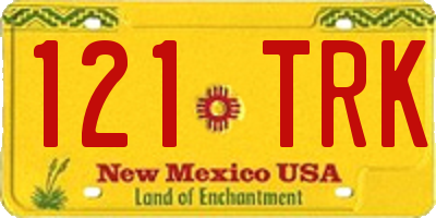NM license plate 121TRK