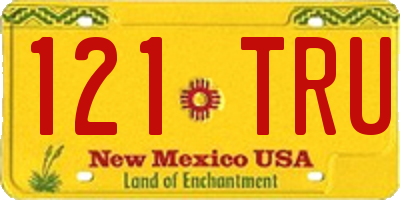 NM license plate 121TRU