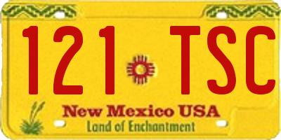 NM license plate 121TSC