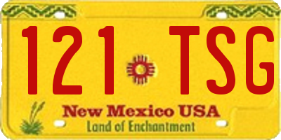 NM license plate 121TSG