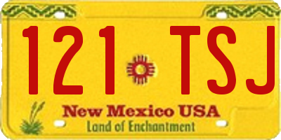 NM license plate 121TSJ