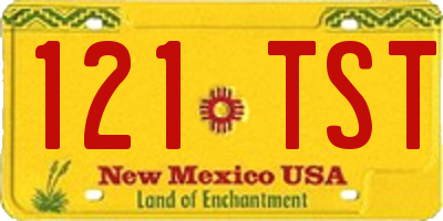 NM license plate 121TST