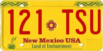 NM license plate 121TSU