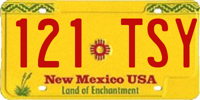 NM license plate 121TSY