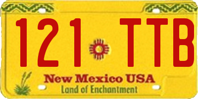 NM license plate 121TTB