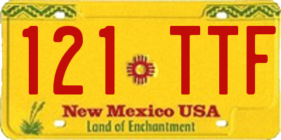 NM license plate 121TTF