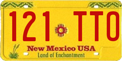 NM license plate 121TTO