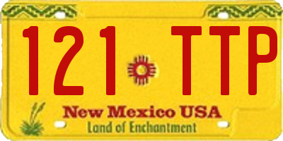 NM license plate 121TTP