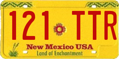 NM license plate 121TTR