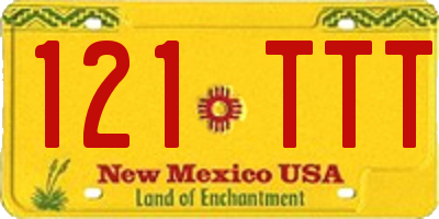 NM license plate 121TTT