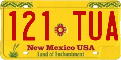 NM license plate 121TUA