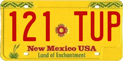 NM license plate 121TUP