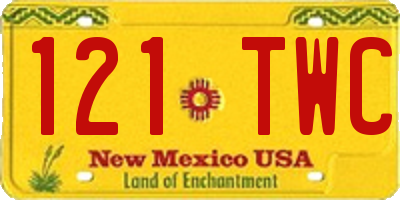 NM license plate 121TWC