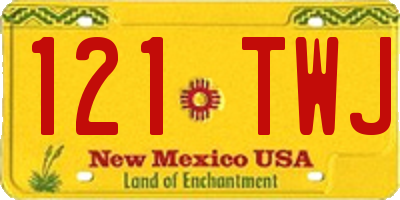 NM license plate 121TWJ