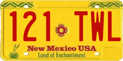 NM license plate 121TWL