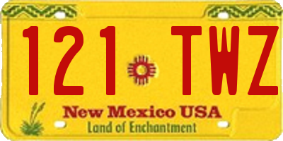 NM license plate 121TWZ