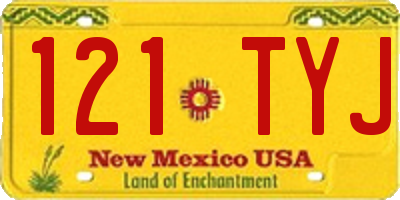 NM license plate 121TYJ