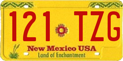 NM license plate 121TZG