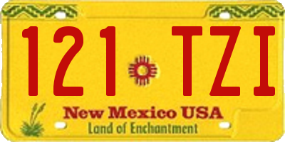 NM license plate 121TZI