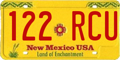 NM license plate 122RCU