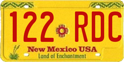 NM license plate 122RDC