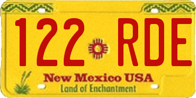 NM license plate 122RDE