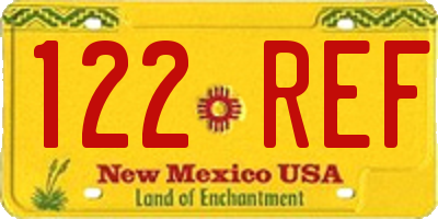 NM license plate 122REF