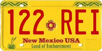 NM license plate 122REI