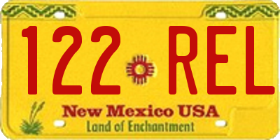 NM license plate 122REL