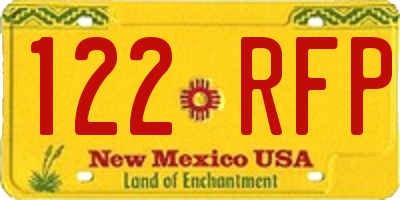 NM license plate 122RFP