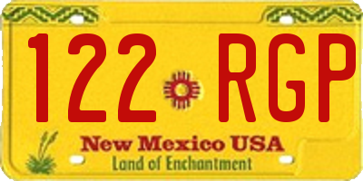 NM license plate 122RGP