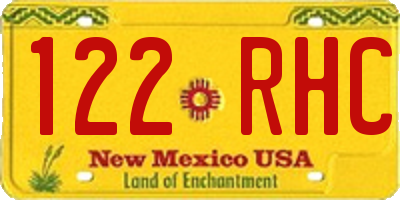 NM license plate 122RHC