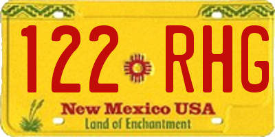 NM license plate 122RHG
