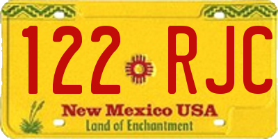 NM license plate 122RJC