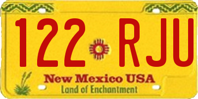 NM license plate 122RJU