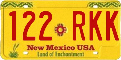 NM license plate 122RKK