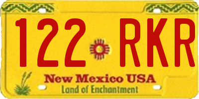 NM license plate 122RKR