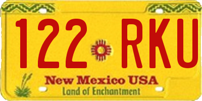 NM license plate 122RKU