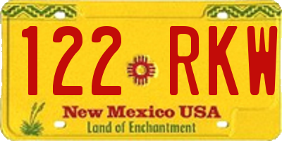 NM license plate 122RKW