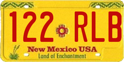 NM license plate 122RLB