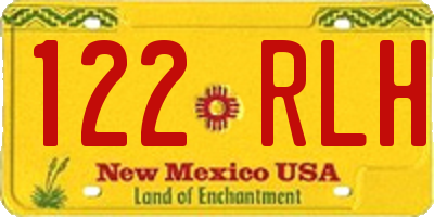 NM license plate 122RLH