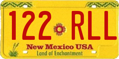 NM license plate 122RLL
