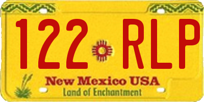 NM license plate 122RLP